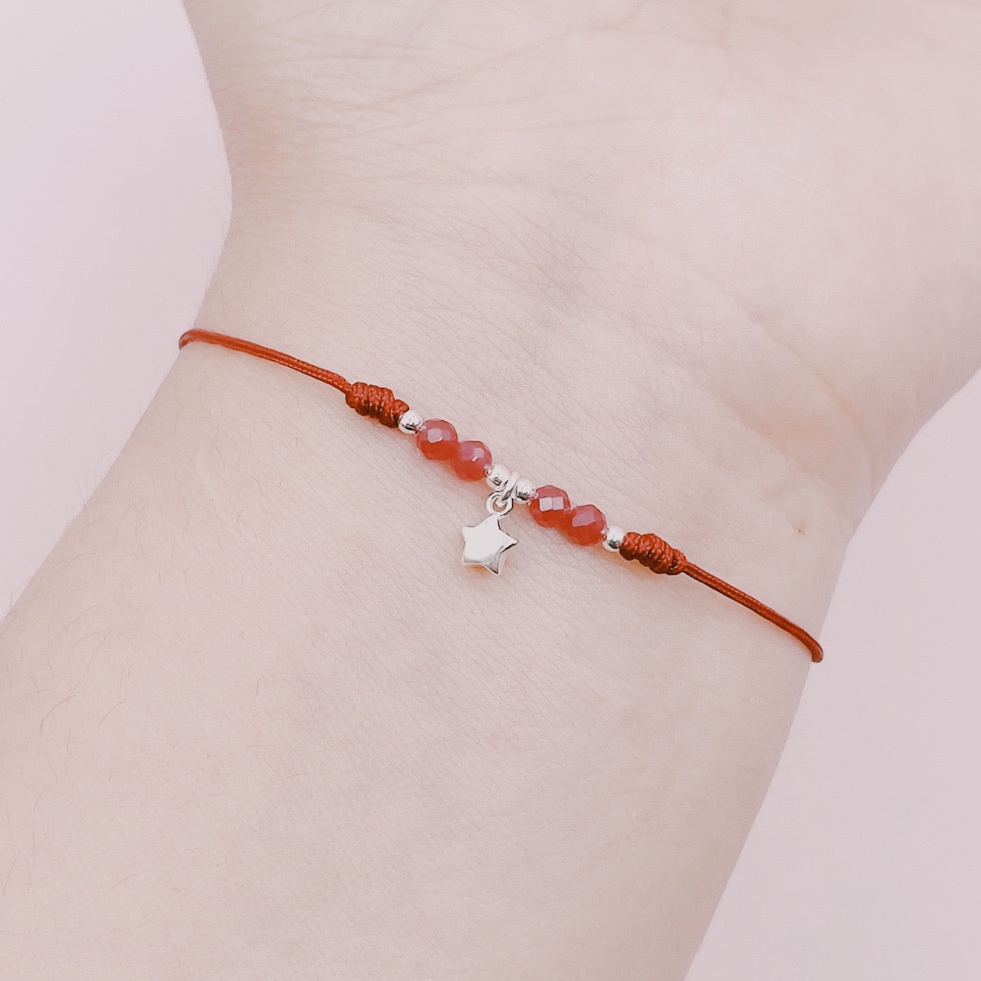 Pulsera Mini Estrella Rubí Detente - Plata 925
