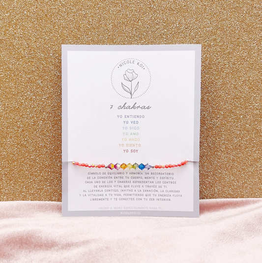 Pulsera 7 Chakras - Colores - Plata 925