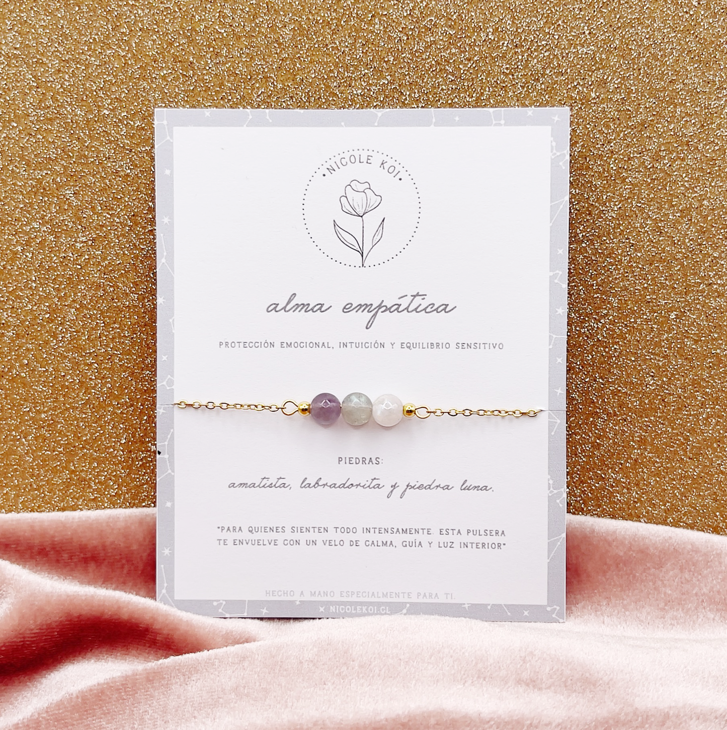 ALMA EMPÁTICA - Pulsera Piedras Significado - Protección Emocional