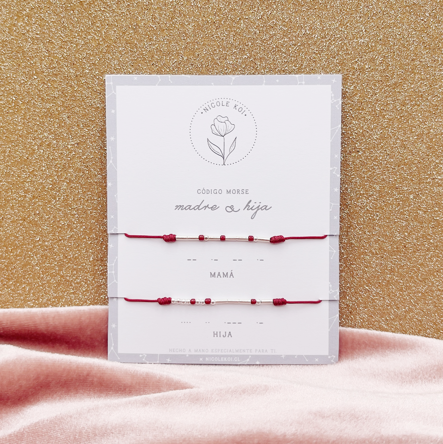 MADRE & HIJA - Pulseras Código Morse Detente - Plata 925