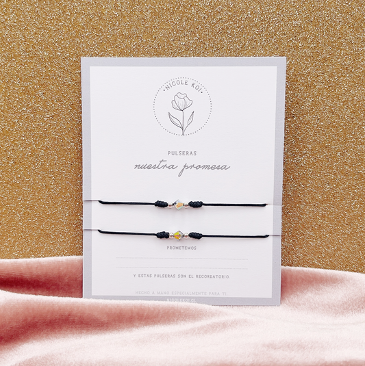 Pulseras "Nuestra Promesa" con Cristales Originales y Plata 925