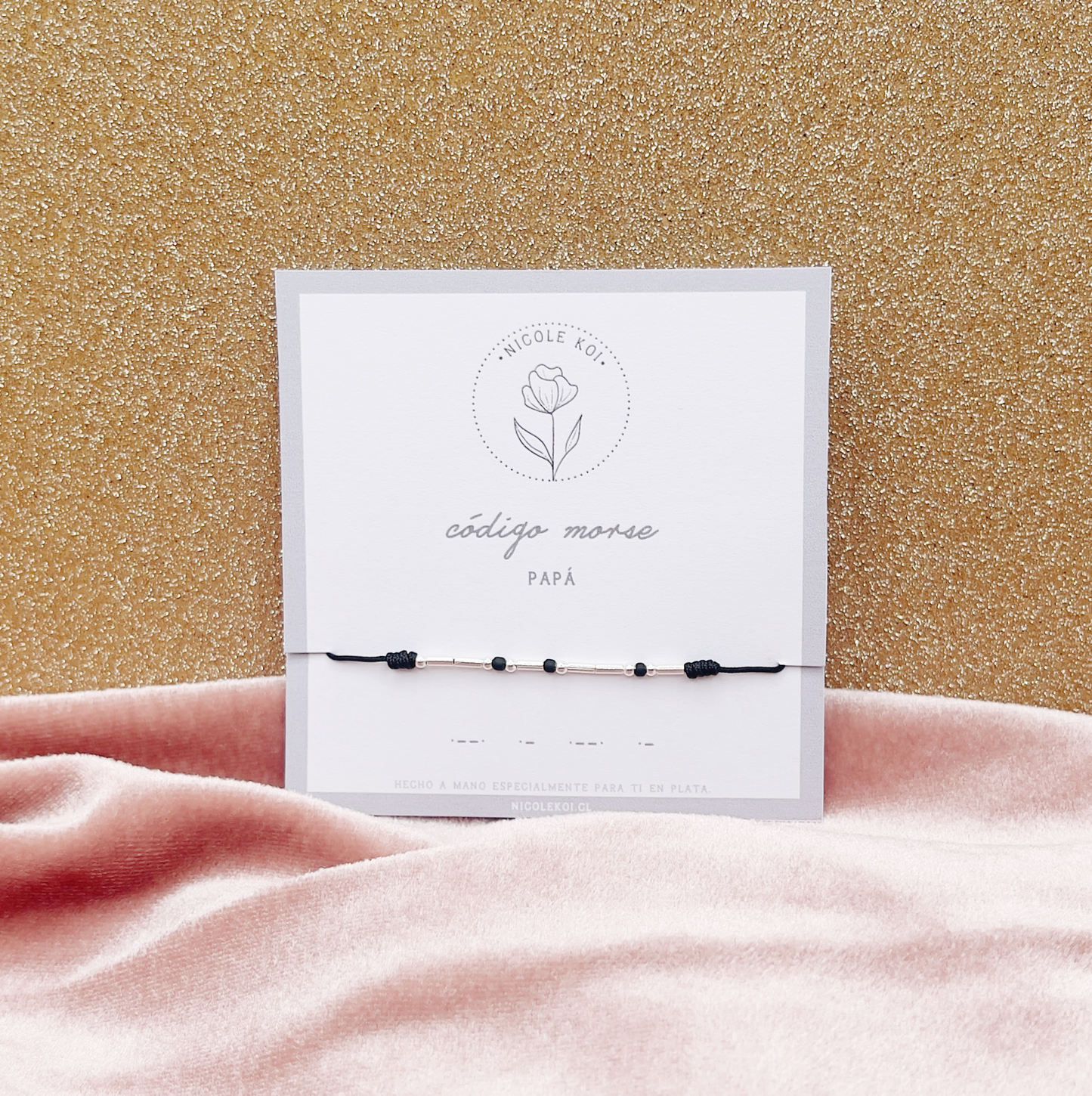 PAPÁ - Pulsera Código Morse - Plata 925