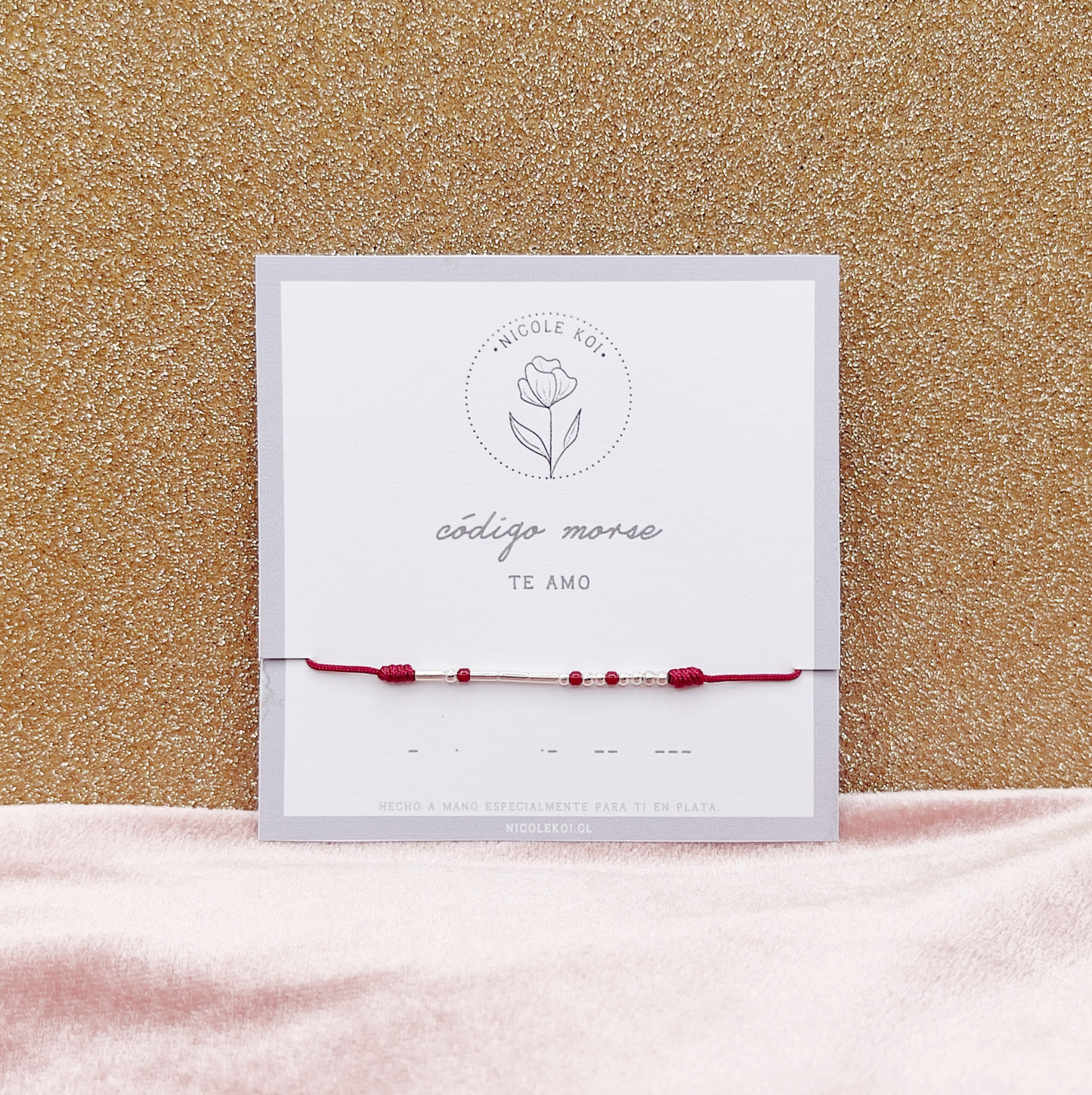 TE AMO - Pulsera Código Morse Detente - Plata 925
