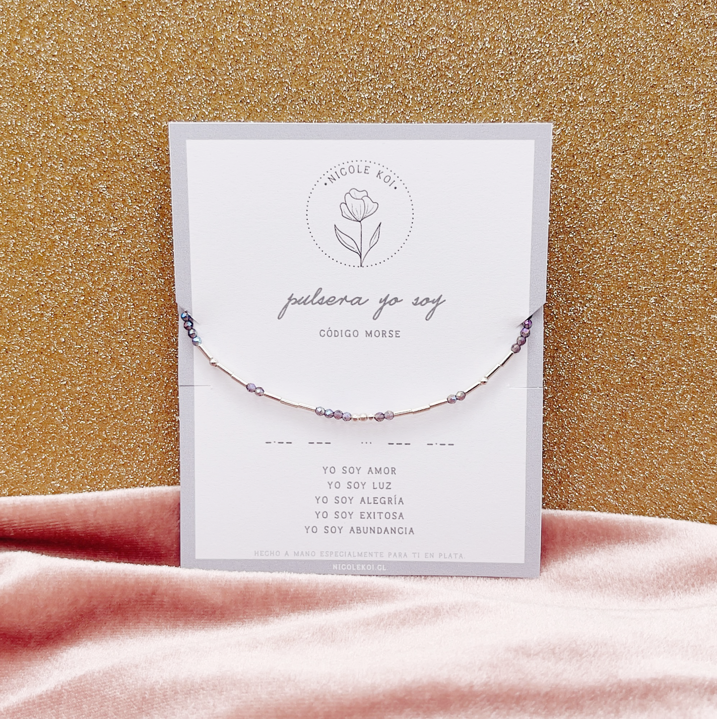 YO SOY - Pulsera Código Morse - Plata 925
