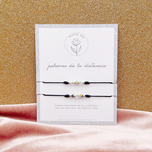 Pulseras de la Distancia Crystals Plata 925