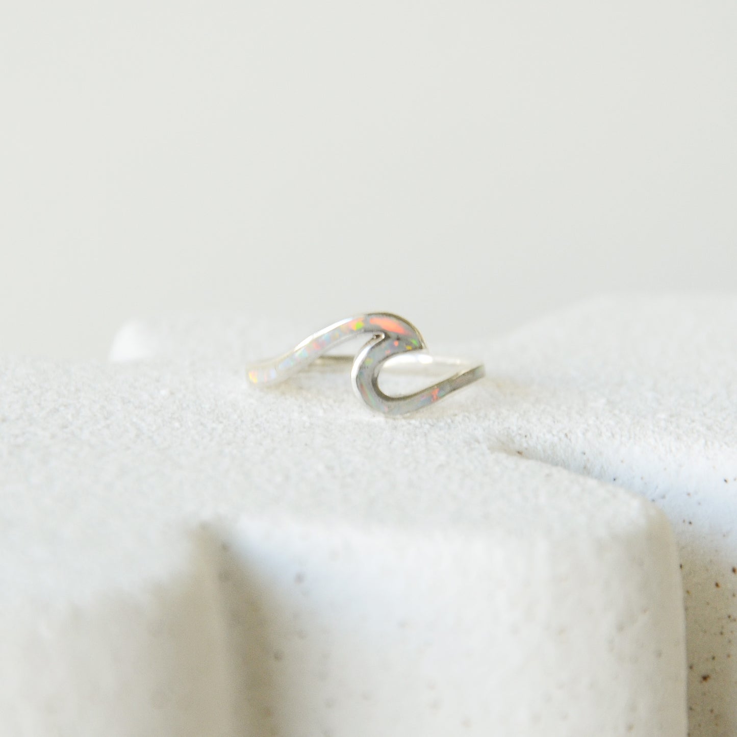 Anillo Ola Mar Ópalo - Plata 925