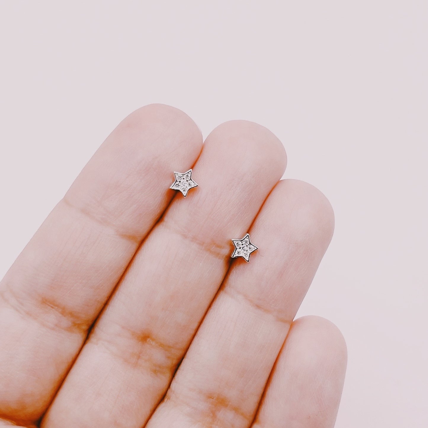 Aros Estrellitas Circones Tope - Plata 925