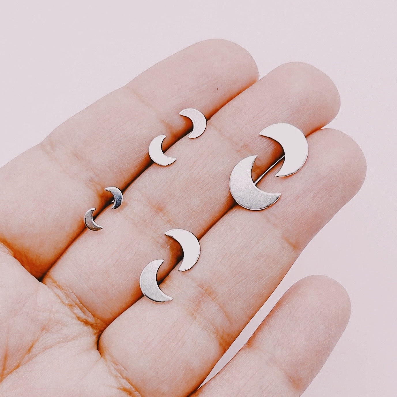 Aros Lunas - Plata 925