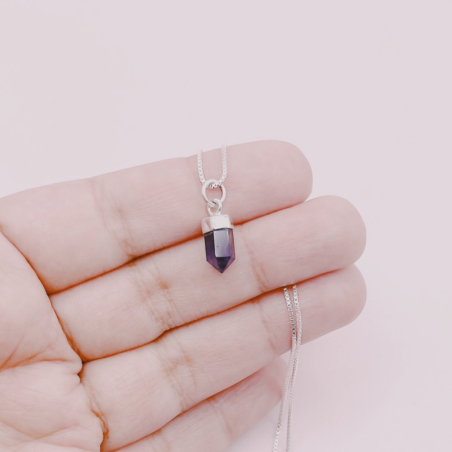 Cadena Punta Amatista - Plata 925