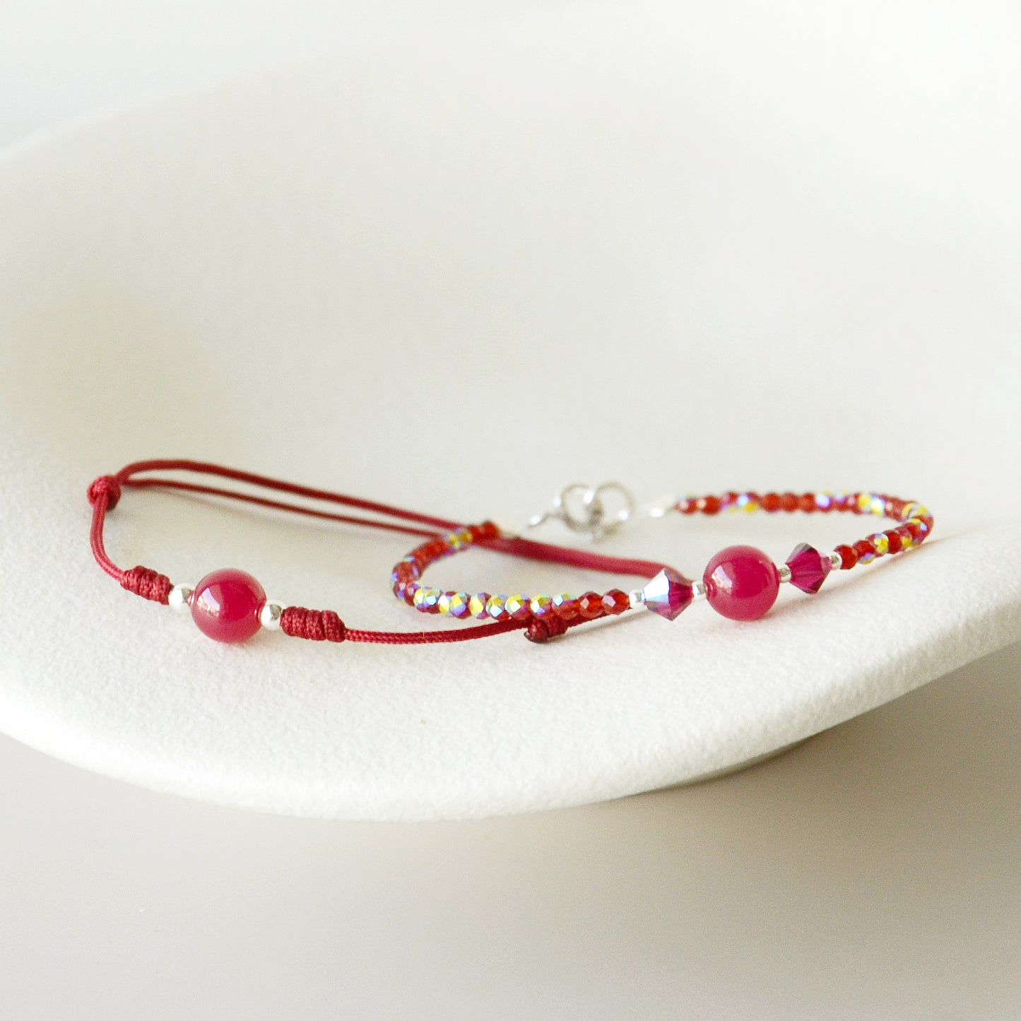 Pulsera Rubí Clásica & Cristales - A Elección