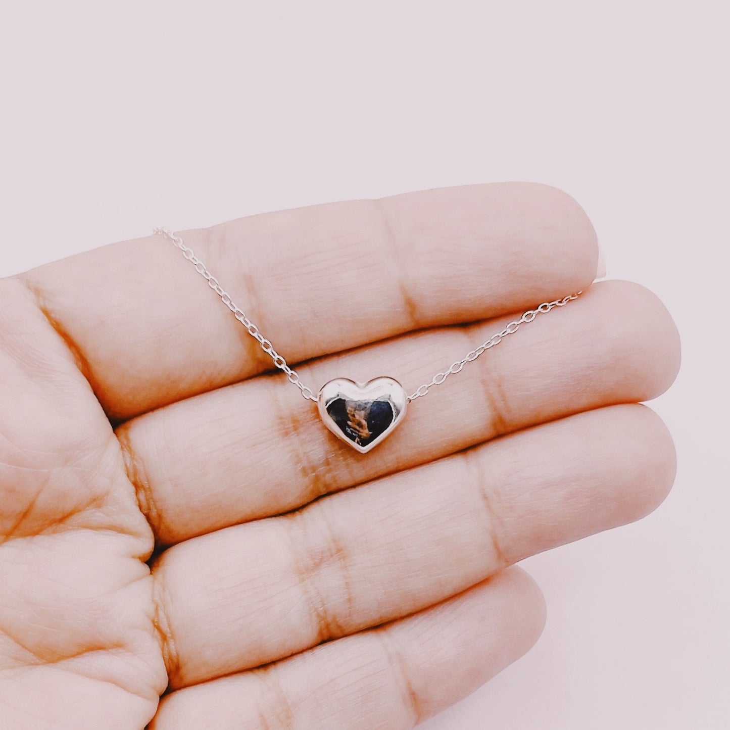 Cadena Corazón 3D - Plata 925
