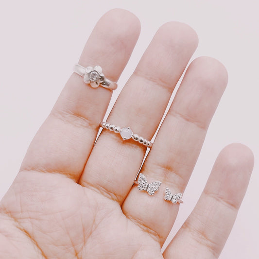 Anillos y Midi Edición Primavera - Plata 925