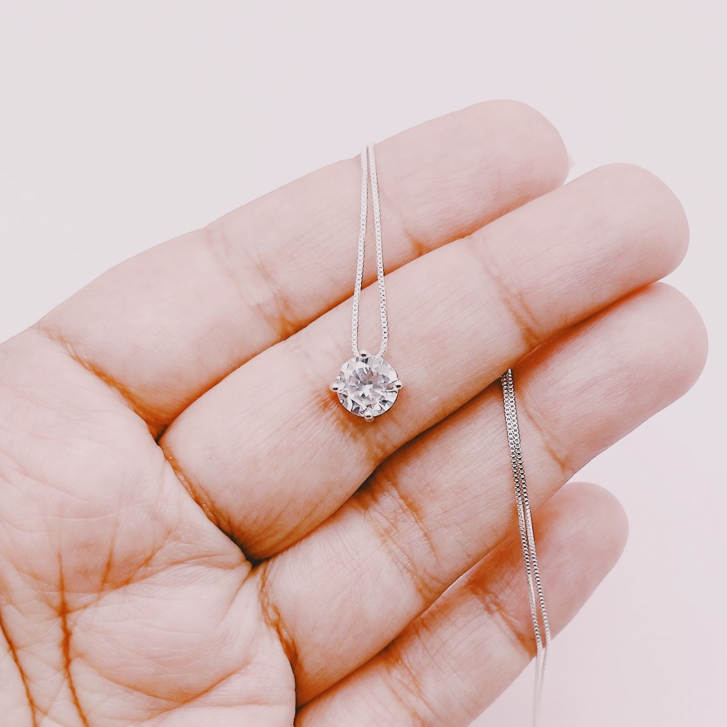 Cadena Punto Luz Circón - Plata 925