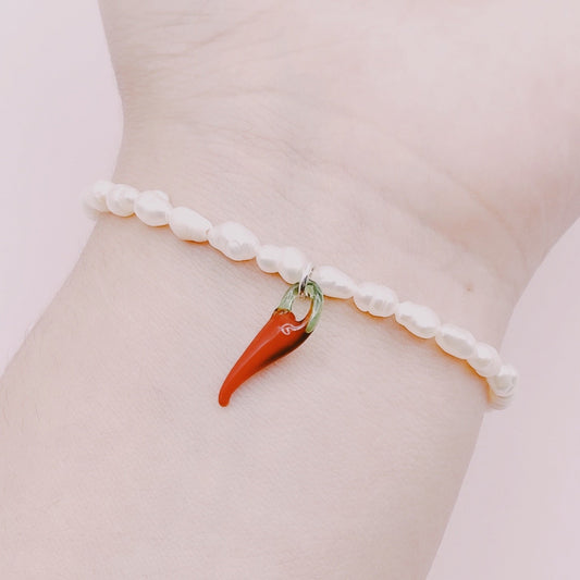 Pulsera Perlas Río Ají De La Suerte - Plata 925