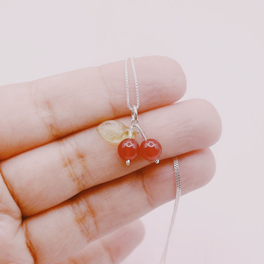 Cadena Cherry Piedra - Plata 925