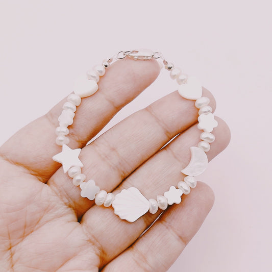 Pulsera Nacar y Perlas - Plata 925