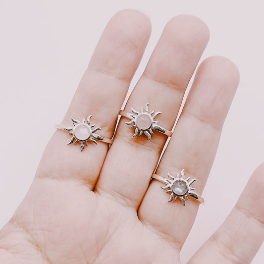 Anillos Sol Piedra a Elección -Plata 925