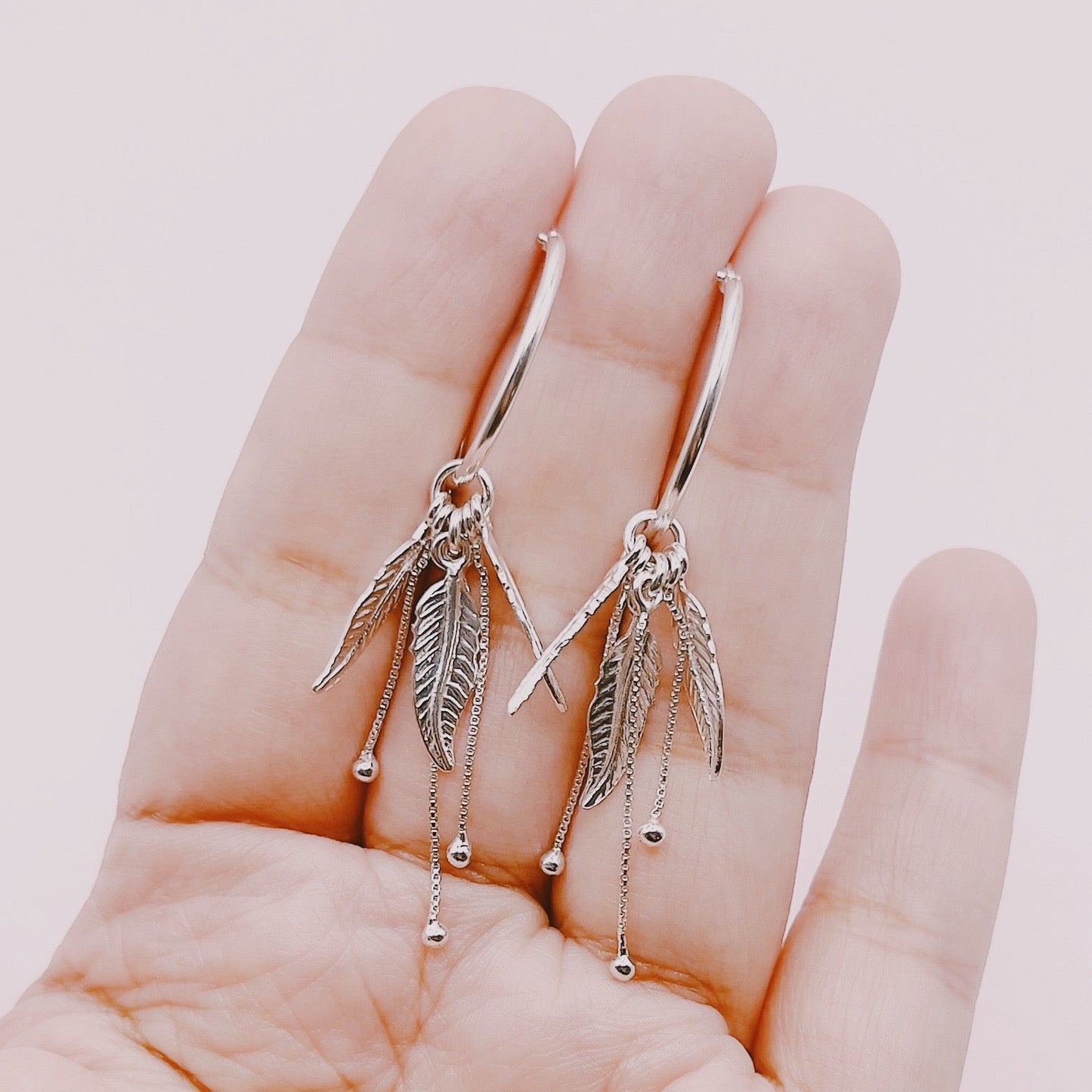 Aros Argollas Colgantes Naturaleza - Plata 925