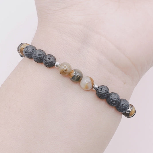 Pulsera Hombre Piedras - Plata 925