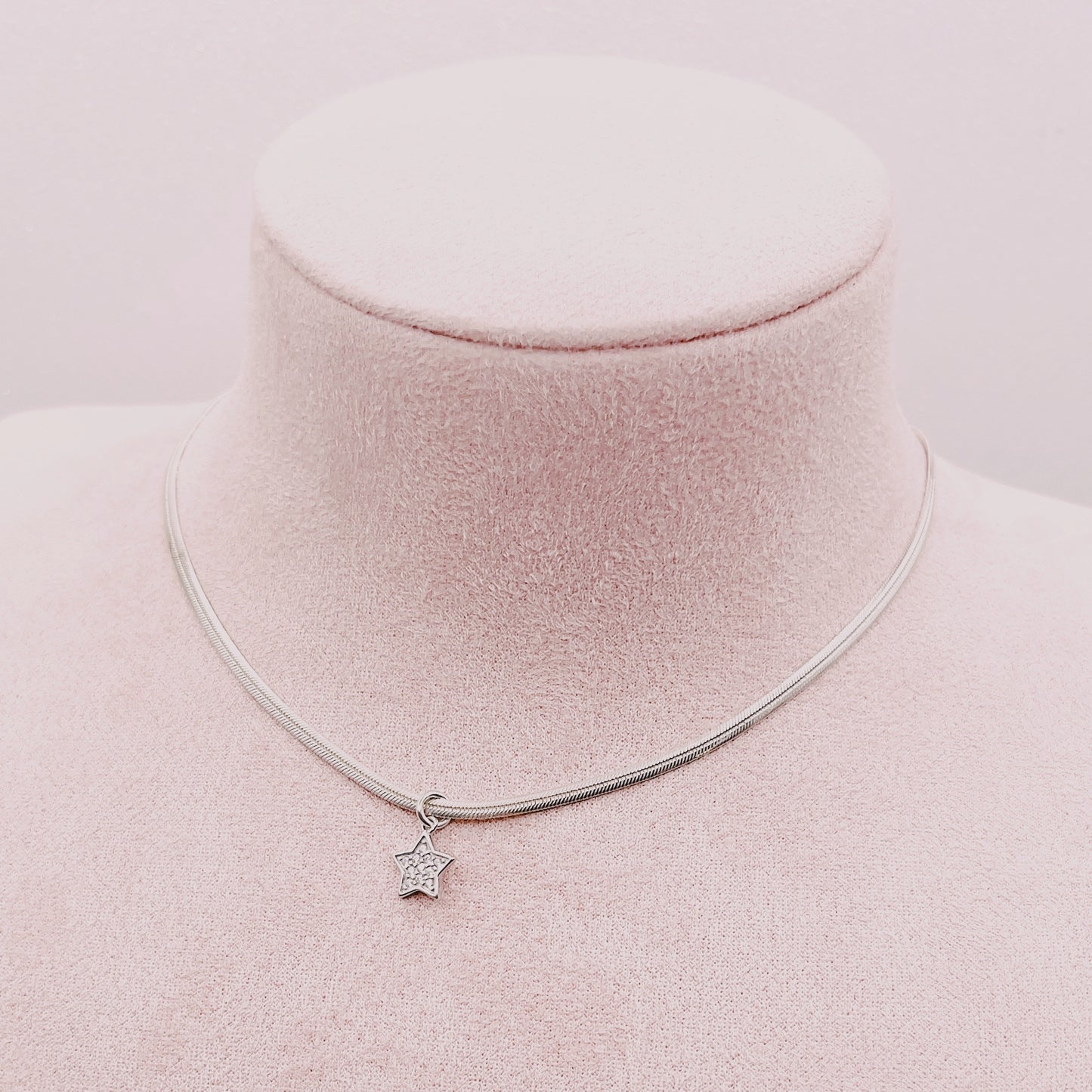 Cadena Cinta Colgante Estrella Circones - Plata 925