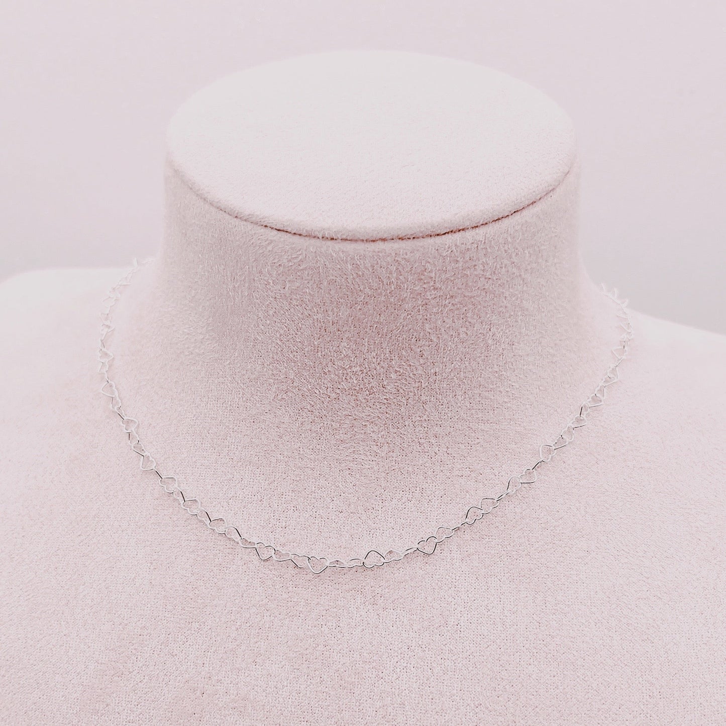 Cadena Sinfín Corazones Entrelazados - Plata 925