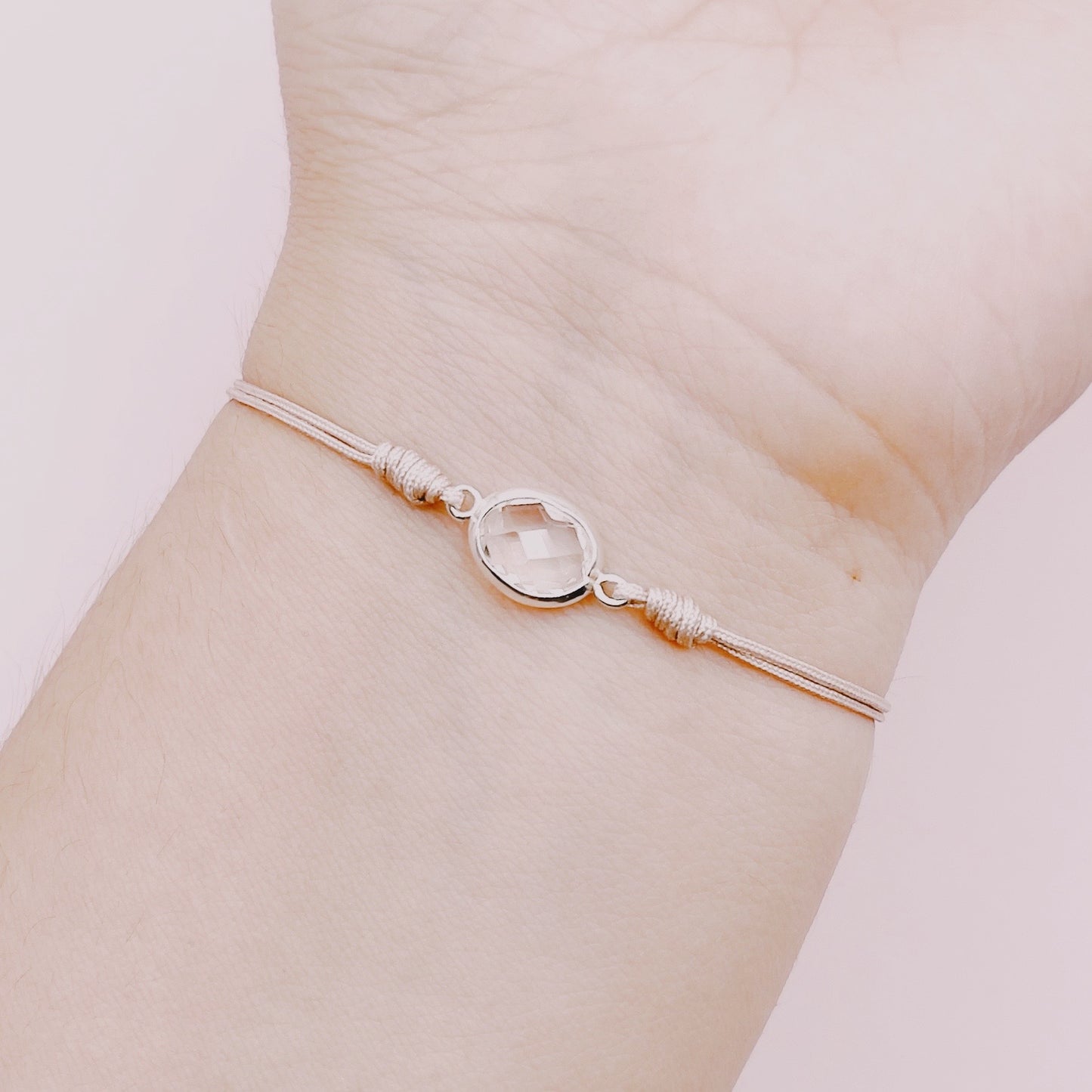 Pulsera Cuerda Circón Cuarzo - Plata 925