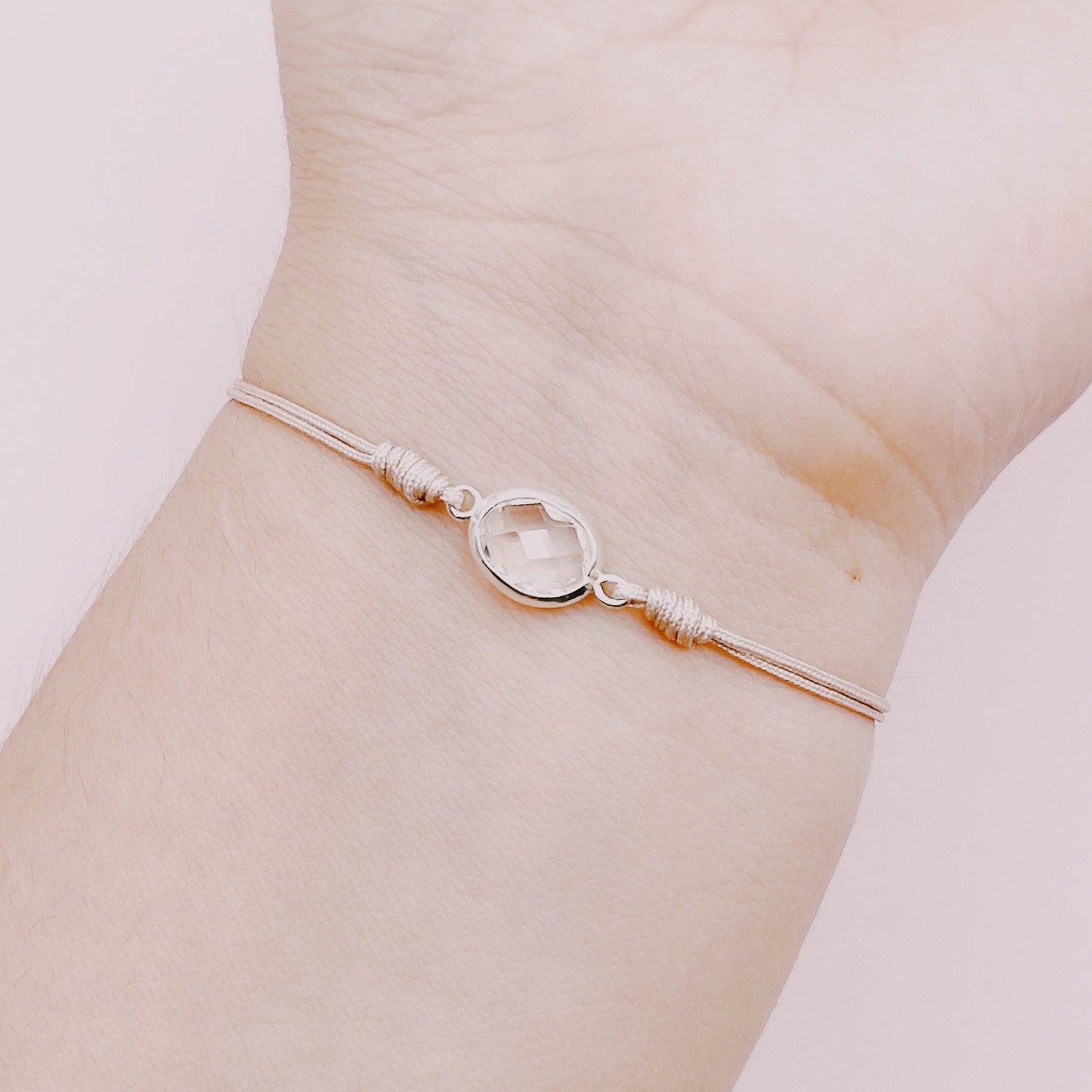 Pulsera Cuerda Circón Cuarzo - Plata 925