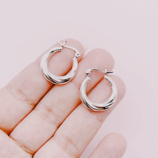 Argollas Clásicas Torcidas Premium - Plata 925