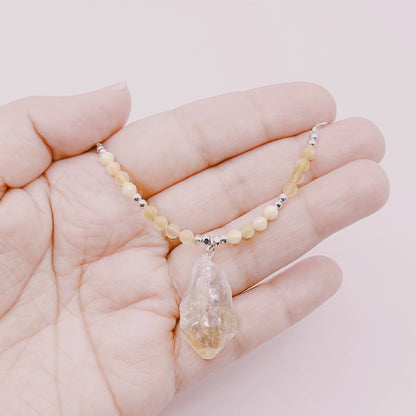 Cadena Ópalo Amarillo & Citrino Aura - Plata 925