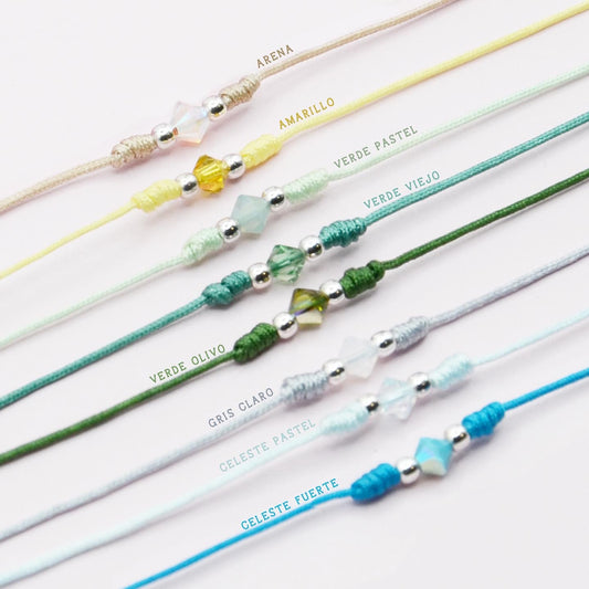 Pulsera "Mi propósito, mi promesa " con cristal original