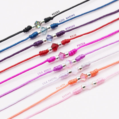 Pulsera "Mi propósito, mi promesa " con cristal original