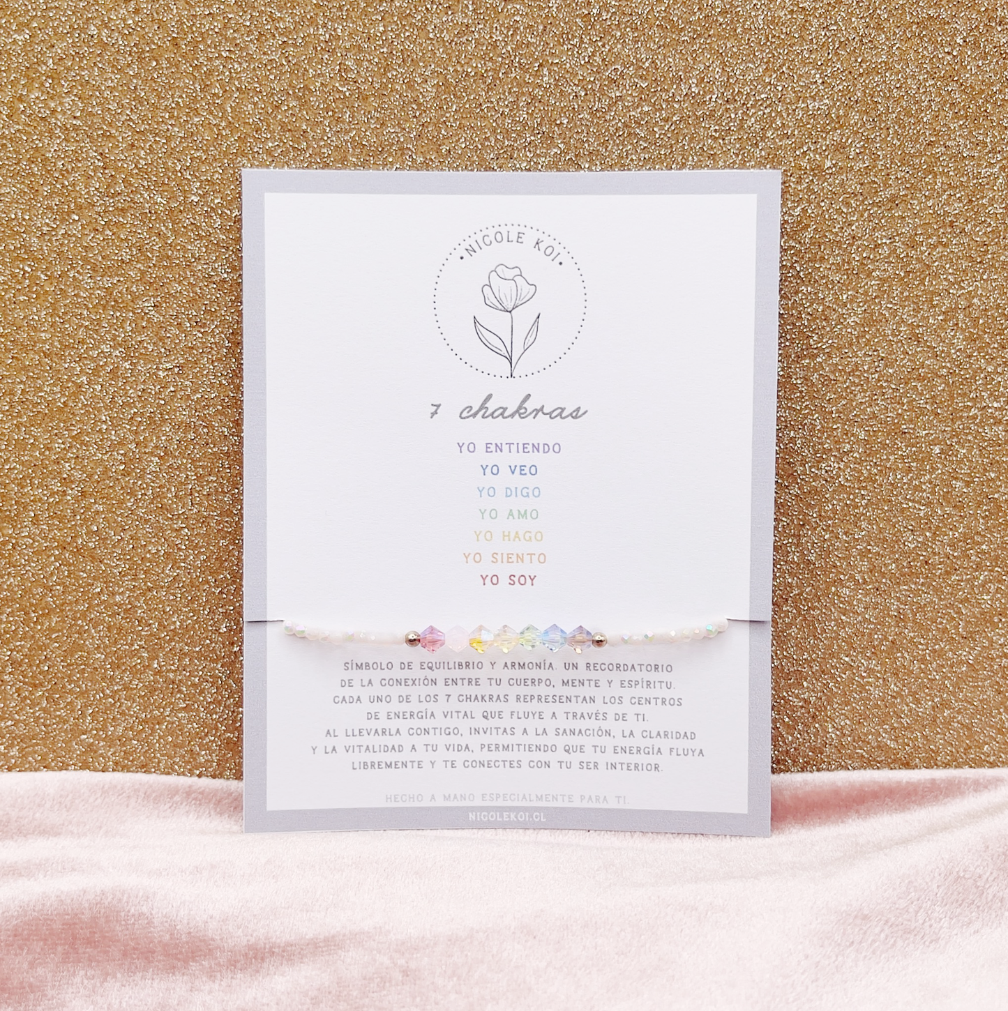 Pulsera 7 Chakras - Pastel - Plata 925
