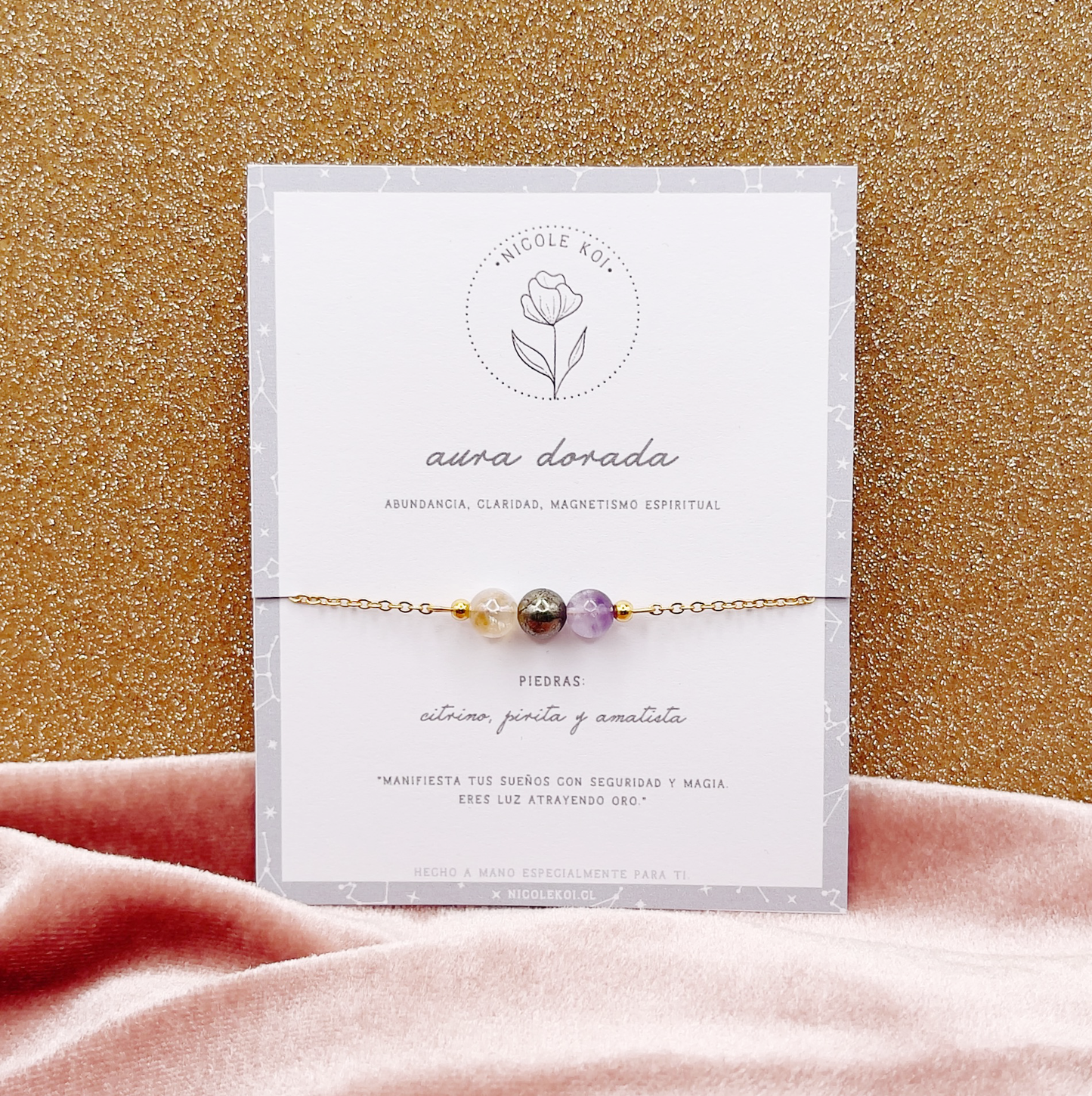 AURA DORADA - Pulsera Piedras Significado - Abundancia y Prosperidad