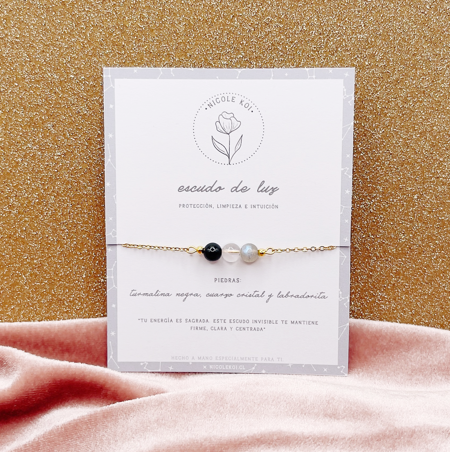 ESCUDO DE LUZ - Pulsera Piedras Significado - Protección