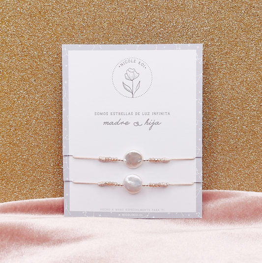 MADRE & HIJA/S Pulseras Perlas - Plata 925