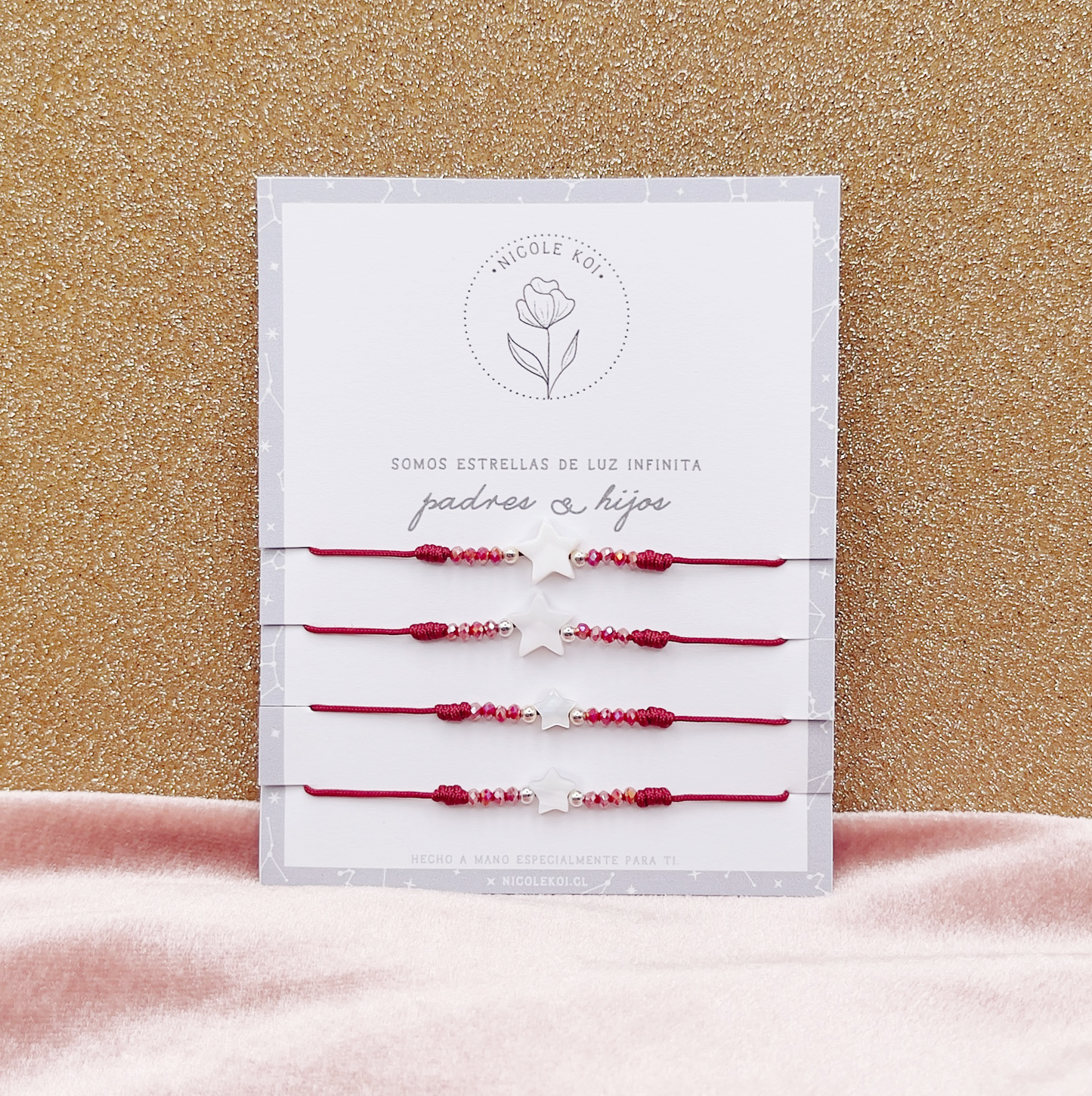 PADRE & HIJ@/S Pulseras Detentes Protectoras- Plata 925