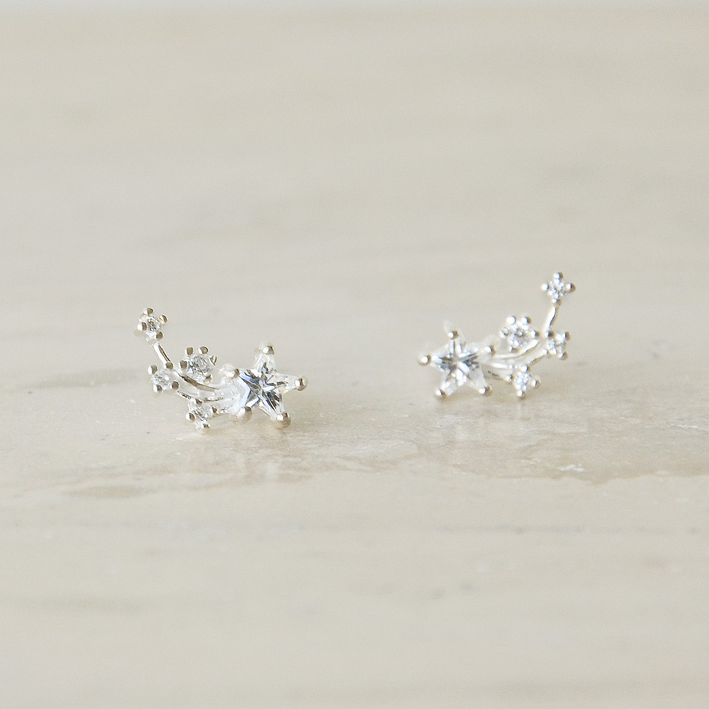 Aros Estrella Fugaz Circones - Plata 925