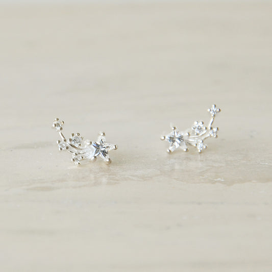 Aros Estrella Fugaz Circones - Plata 925