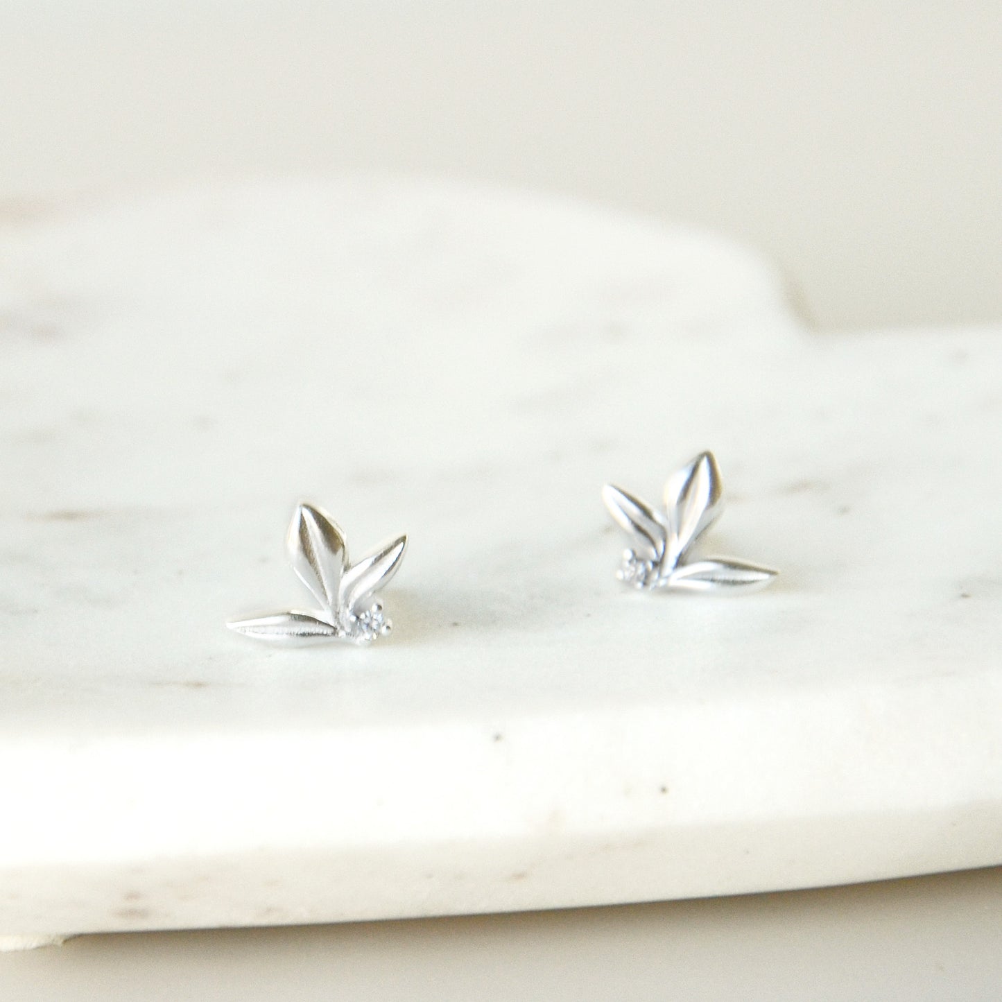 Aros Hojitas Circones - Plata 925