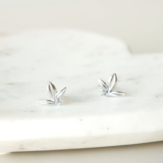 Aros Hojitas Circones - Plata 925