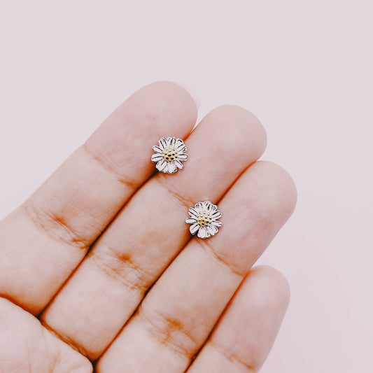 Aros Flores Margaritas - Plata 925