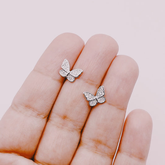 Aros Mariposas Circones - Plata 925