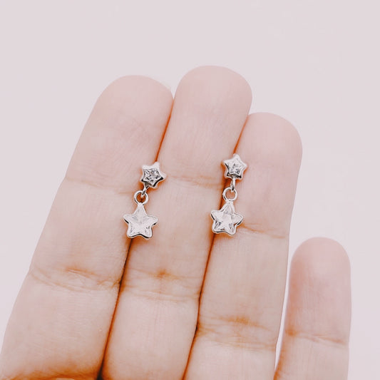 Aros Circones Estrellas Duo - Plata 925