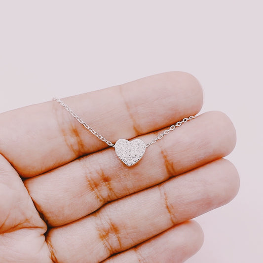 Cadena Corazón Circones - Plata 925