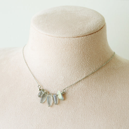 Collar Cadena Labradoritas Chips Estalactitas