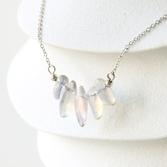 Collar Cadena Labradoritas Chips Estalactitas