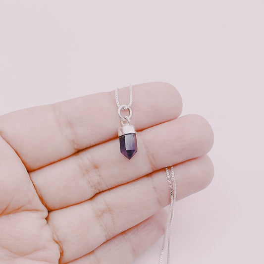 Cadena Punta Amatista - Plata 925