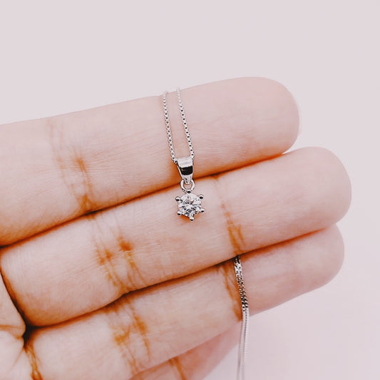 Cadena Mini Punto Luz - Plata Rodinada