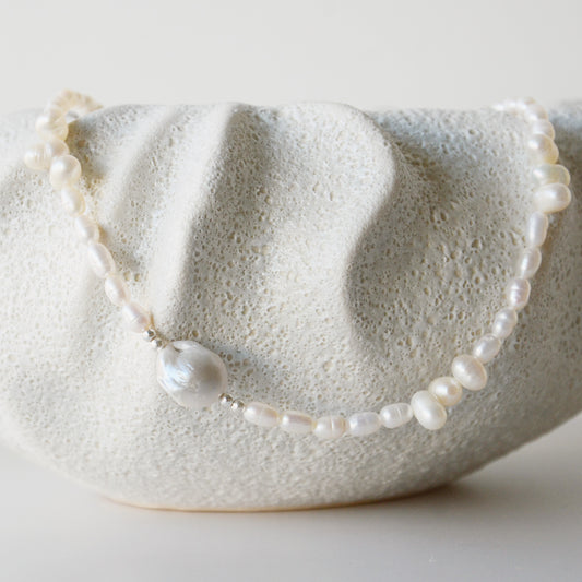 Collar Corto Perlas Mix Cultivadas & Río