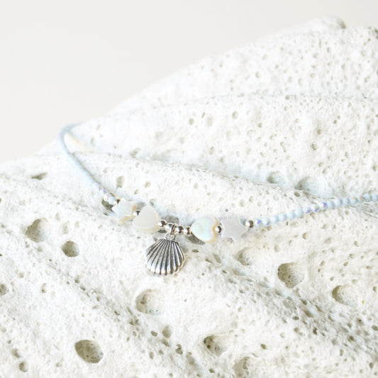 Collar Corto Conchita Nácar & Cristales Tornasol - Plata 925